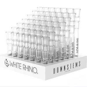 WHITE RHINO GLASS DOWNSTEM 14MM/19MM ASST. SIZING