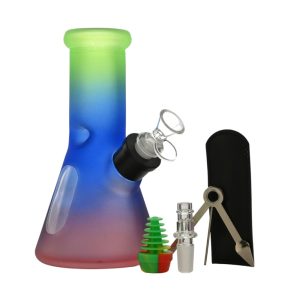 ARSENAL 8" IRIDESCENT RAINBOW 6IN1 BONG KIT DESIGN B
