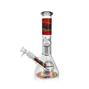 ARSENAL 10" RAINBOW THUNDER TREE PERC BEAKER RED