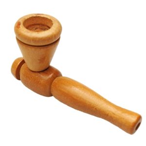 GPC LIGHT TEAK WOODEN PIPE - SHORT